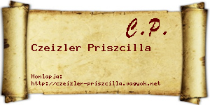 Czeizler Priszcilla névjegykártya